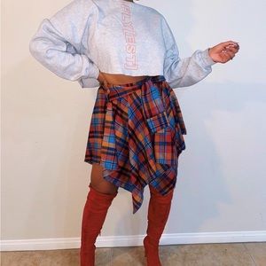 Educated & Dedicated Skirt (Red)